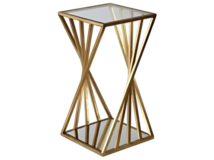 SS Gold Dining End Tables OCT 571
